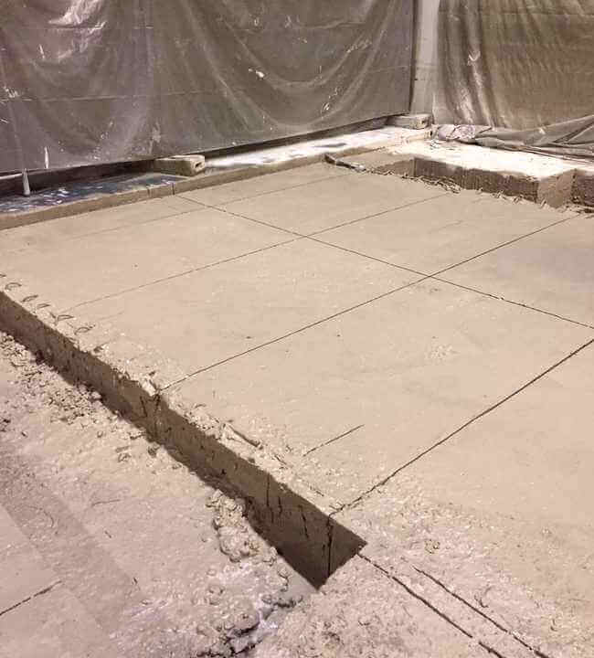 Geschnittener Betonboden